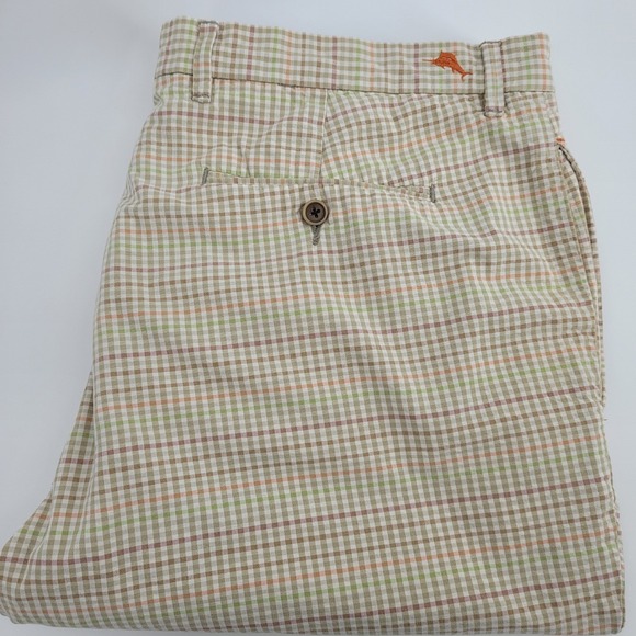 Tommy Bahama Other - Tommy Bahama Mens 38/39 Paradise Nation Plaid Shorts Tan Multicolor Cotton Golf